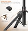 180cm Automatic Tripod Selfie Stick, 360&deg; Roatation Phone Tripod Stand with Magnetic Remote, Phone Tripod for Travel,Tall Smartphone Tripod Compatible with Phone(Black)