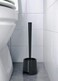 Pulmen Toilet Brush with Holder, Black (Pack of 2)