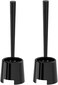 Pulmen Toilet Brush with Holder, Black (Pack of 2)