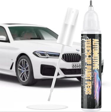 White Touch Up Paint For Cars, Easy &amp; Quick White Car Paint Scratch Repair, Excellent 2 In 1 White Automotive Touchup Paint Pen(White)