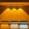 Motion Sensor Cabinet Mood Light, 1500mAh Rechargeable Dimmable LED Light Bar with 3 Light Colors, Magnetic Install for Kitchen Wardrobe Cupboard(1800K-6500K)