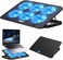 Radiotronics Laptop Cooling Pad, Laptop Cooler Stand with 6 Quiet Cooling Fans Dual USB Powered for 12-17 Inch Laptop Adjustable Height Cooling Stand