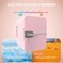 Portable mini Car Fridge - Mini Car Refrigerator with LED, 5L, for skincare fridge mini, fruits and food, 12V Car Charger (pink)