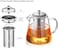 Glass Teapot with Infuser Tea Pot 32oz/43oz Tea Kettle Stovetop Safe Blooming and Loose Leaf Tea Maker Set (32oz/ 950ml)