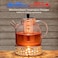 Glass Teapot with Removable Infuser, Stovetop Safe Large Tea Pot, Blooming and Loose Leaf Hand Crafted Kettle for Women and Adult with Stainless Infuser