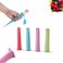 Ice Pop Mold, Silicone Ice Cream Maker with attached lids, Freezer tube, Frozen ice lolly forms, Multi color set of 4, BPA free form molds