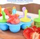 Mini Silicone Popsicle Mold, 7-cavity DIY Ice Pop Mold with Colorful Plastic Sticks, Popsicle Makers for Egg Bites and Ice Cream Mould