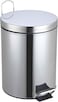 5 Liter Stainless Steel Round Step Dustbin   Stainless Steel Trash Bin   Plastic Bucket Inside Bin   Dustbin for Kitchen, Office, Bathroom, Restaurant