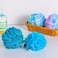 4 Pack Bath Shower Sponge Exfoliating,Bathroom Accessories, Essential for Bathing,Body Scrubber, 75g/PCS Pouf Bath Sponges- Set of 4 Flower Color