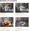 Glass Teapot Set, 600ml Stovetop Safe Glass Tea Kettle with 6 Double-Wall Tea Cups &amp; Loose Tea Infuser &amp; Tea Warmer (TE088)
