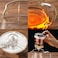 750ML Clear Tea Kettle with One Button Press to Filter the Tea Soup Glass Teapot with Removable Tea Infuser Loose Leaf Tea Maker Gift-Square Pot