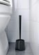 Pulmen Toilet Brush with Holder, Black (Pack of 2)
