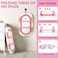 Baby Foldable Bath Tub with Bathmat Cushion &amp; Thermometer, Portable Baby Bathtub with Drain Hole, Shower Basin with Non-Slip Support Leg for 0-6 Years Boy Girl (Pink)