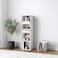Tier Wooden Bookcase Shelving Display Storage Shelf Unit Wood Shelves (White, 4 Shelf)