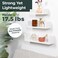 Set Of 3 Floating U Shelves, White Finish