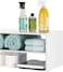 Stackable 31&quot; Extra Wide 2-Shelf Storage Organizer, White