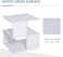 modern square 2 tier wooden side table - white w40 x h43 x d40