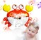Crab Bath Toys: Bath Toys for Toddlers, Blow Bubbles and Plays 12 Children&rsquo;s Songs, Sing-Along Bath Bubble Maker for Baby (Red)