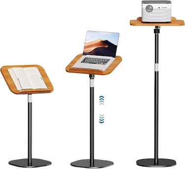 Height Adjustable Book Stand for Reading (50-170CM) - 180&deg; Rotating Hands-Free Folding Flexible Book Holder with Page Clip for Quran, Cookbooks, Magazines, Textbook, Laptop