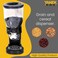 Dispenser - Airtight, Dual Compartment Food Storage Dispenser for Cereal, Granola, Snacks, and Dry Goods - Kitchen Organizer with Easy-Pour Spouts &lrm;2 Liters (Black)