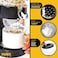 Dispenser - Airtight, Dual Compartment Food Storage Dispenser for Cereal, Granola, Snacks, and Dry Goods - Kitchen Organizer with Easy-Pour Spouts &lrm;2 Liters (Black)