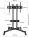 TV Stand with Laptop Shelf, Mobile TV Stand with Wheels for 32-70 Inch TVs, Height Adjustable Mobile TV Cart up to 130lbs, Portable TV Stand for Outdoor, Home, Office
