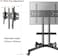 TV Stand with Laptop Shelf, Mobile TV Stand with Wheels for 32-70 Inch TVs, Height Adjustable Mobile TV Cart up to 130lbs, Portable TV Stand for Outdoor, Home, Office