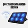 Radiotronics Laptop Cooling Pad, Laptop Cooler Stand with 6 Quiet Cooling Fans and 6 Height Adjustable Dual USB Powered Gaming Laptop Cooling Stand for 12-17 Inch Laptop Computer