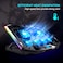 C11 Laptop Cooling Pad RGB Gaming Notebook Cooler, Laptop Fan Stand Adjustable Height with 6 Quiet Fans and Phone Holder, Computer Chill Mat, for 15.6-17.3 Inch Laptops - Blue LED Light