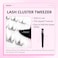 Pre Glued Cluster Lashes Self Adhesive Eyelashes 40 Pcs C Curl Reusable Single Eyelashes No Glue Needed Lash Pre-bond Eyelashes Application ONLY 1 STEP 11-13mm (Peacock Plume)