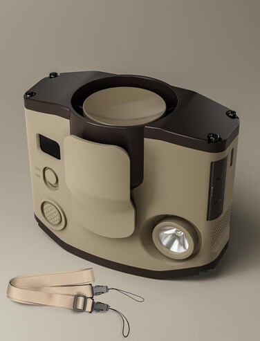 Portable Waist Clip Fan with LED Display and Light, Small Belt Fan with Dual Clips and Lanyard, Personal Wearable Cooler with 3 Speed, Shirt Fan for Hot Flashes Jobsite