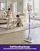 Cordless Vacuum Cleaner, 2 Batteries 120 Mins Runtime, 550W 45KPA Stick Vacuum with Self-Standing, Vacuum Cleaner for Home Hardwood Floor, Carpet, Pet Hair (purple)