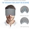 Handmade Cotton Sleep Mask - Upgrade Design Light Blocking Sleeping Eye Mask Soft Oversized Eye Shape Blinder Blindfold Airplane with Pouch for Nap Sleeping Travel (Gray Modal)