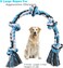 Radiotronics Dog Rope Toys for Aggressive Chewers, Interactive Heavy Duty Dog Toys for Medium Large Dogs, Tough Twisted Rope Toy with 5 Knots