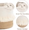 Small Woven Storage Baskets Cotton and Jute Rope Decorative Hamper for Diaper, Blankets, Magazine and Keys, Cute Tassel Nursery Decor - Home Storage Container &ndash; 9.5'' x 7''
