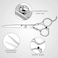 Hair Cutting Scissors Professional Home Haircutting Barber/Salon Thinning Shears Kit with Comb and Case for Men/Women (Sliver)