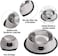 Rapsrk Stainless Steel Cat/Dog Bowls with Rubber Base Non-Slip Kitten/Rabbit/Puppy Dish,Pets Feeder Bowl and Water Bowl