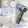 Rechargeable Electric Spin Scrubber, Cordless Cleaning Brush with Long Handle,3 Replaceable Brush Heads Shower Scrubber for Bathroom Tub, Floor, Tile, Kitchen and Shoes (Gray)