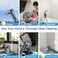 Rechargeable Electric Spin Scrubber, Cordless Cleaning Brush with Long Handle,3 Replaceable Brush Heads Shower Scrubber for Bathroom Tub, Floor, Tile, Kitchen and Shoes (Gray)