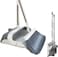 Dustpan and Brush Set,Long Handle 180 Degree Rotating Sweeping Brush,Household Dust Pan with Comb Teeth for Indoor Outdoor Garden Home,Kitchen,Office and Lobby (White)