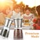 Salt and Pepper Grinder, 2-Pack Stainless Steel Salt &amp; Pepper Grinders Refillable Set with Adjustable Coarseness for Sea Salt, Black Peppercorn, Spices (2 Pack)