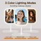 Rechargeable Makeup Vanity Mirror with LED Lights,Uoexziyi Portable Lighted Makeup Beauty Mirror,3 Color Changeable 720&deg;Rotation LED Cosmetic Mirror with Lights (White)