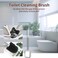 Radiotronics Toilet Brush with Holder,Toilet Brush and Holder with Long Handle for Bathroom,Toilet Scrubber Brush with Compact Square Design for Home & Office Toilet Cleaning(White)