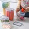 Airtight Food Storage Containers Set,7 Pcs Kitchen &amp; Pantry Containers with Lock Lids, BPA Free Tanks with Stickers and Marker for Flour, Cereal, Spaghetti and Sugar (Clear)