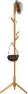 Wooden Coat Rack Stand,Uoexziyi Freestanding Coat Rack with 8 Hooks,175CM 69Inch Wood Tree Coat Rack Standing with 3 Adjustable Size for Bedroom,Hallway,Office(Natural)
