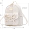 Girls Bowknot Cute Leather Backpack Mini Backpack Purse for Women