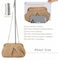 Straw Clutch Purse for Women Cloud Dumpling Pouch Straw Crossbody Shoulder Handbag Summer Beach Woven Bag