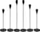 6Pcs Matte Black Candle Holders, Set of 6 Candlestick Holders for 3/4" Taper Candles &amp;Led Modern Metal Candle Stands for Wedding Dinning Party Church, Decorative Fitting