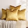 Decorative Throw Pillow Covers 18 x 18, Gold Soft Pillow Covers Velvet,Set of 4 Decor Square Cushion Covers (Gold, 18x18inch(45x45cm)-4pcs)