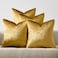 Decorative Throw Pillow Covers 18 x 18, Gold Soft Pillow Covers Velvet,Set of 4 Decor Square Cushion Covers (Gold, 18x18inch(45x45cm)-4pcs)